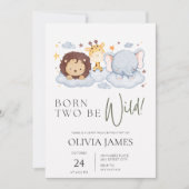 Invitation Née pour être sauvage 2e anniversaire  (Devant)