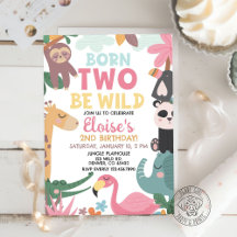 Née POUR Être Sauvage Rose Fête d'anniversaire
