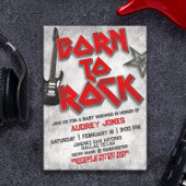 Invitation Née pour le Rock - Baby Shower