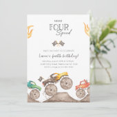 Invitation Need Four Speed Monster Truck 4th Birthday Bash (Debout devant)