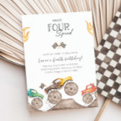 Invitation Need Four Speed Monster Truck 4th Birthday Bash