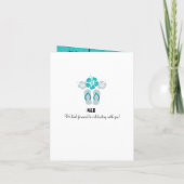 Invitation Negril Jamaïque Turquoise Passeport Mariage (Dos)