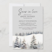 Invitation Neige amoureuse douches nuptiales de la pinède d'h (Devant)