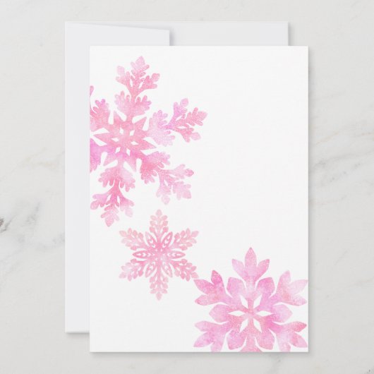 Invitation Neige amoureuse Flammes de neige baby shower d'hiv (Dos)