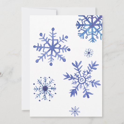 Invitation Neige amoureuse Flammes de neige baby shower d'hiv (Dos)