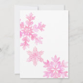 Invitation Neige amoureuse flocons de neige douche nuptiale d (Dos)