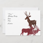 Invitation Neige animale de vacances (Dos)