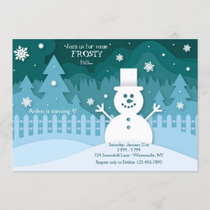 Invitation Neige beaucoup amusant Anniversaire Fête Invitatio