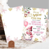 Invitation Neige beaucoup amusant hiver premier anniversaire