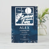 Invitation Neige beaucoup amusant Père Noël Sleigh N'importe (Debout devant)