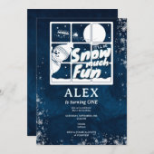 Invitation Neige beaucoup amusant Père Noël Sleigh N'importe (Devant / Derrière)