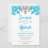 Invitation Neige beaucoup amusant pour être un hiver 1er anni (Devant)