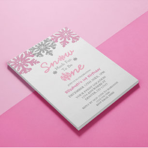 Invitation Neige beaucoup amusant pour être un hiver 1er anni