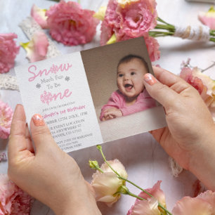 Invitation Neige beaucoup amusant pour être un hiver 1er anni