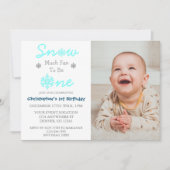 Invitation Neige beaucoup amusant pour être un hiver 1er anni (Devant)