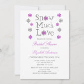 Invitation Neige beaucoup d'amour Fête des mariées d'hiver de (Devant)