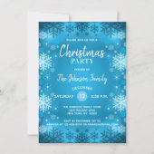 Invitation Neige blanche de flocons de neige de parties (Devant)