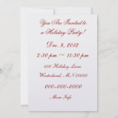 Invitation Neige cardinale rouge d'oiseau (Dos)