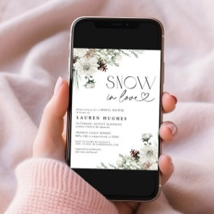 Invitation Neige dans l'amour À feuillage persistant douche n