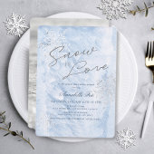 Invitation Neige dans l'amour Froid hiver Fête des mariées de