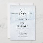 Invitation Neige dans l'amour hiver QR Code Tout en un Mariag (Devant)