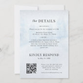 Invitation Neige dans l'amour hiver QR Code Tout en un Mariag (Dos)