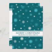 Invitation Neige de Teal d'invitation de fête de Noël (Devant / Derrière)