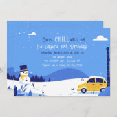 Invitation Neige d'Hiver (Devant / Derrière)