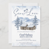 Invitation Neige douce en amour Aquarelle Fête des mariées d' (Devant)