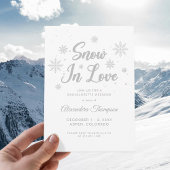 Invitation Neige en amour Bachelorette d'hiver
