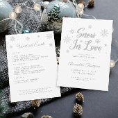 Invitation Neige en amour Bachelorette d'hiver
