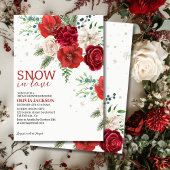 Invitation Neige en amour hiver Rustique Flocon de neige Douc