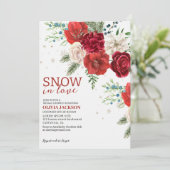 Invitation Neige en amour hiver Rustique Flocon de neige Douc (Debout devant)