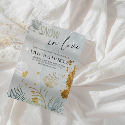 Invitation Neige en amour Mariage de Noël - Wonderland d'hive