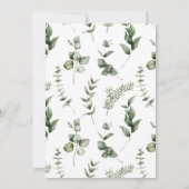 Invitation Neige en amour Pine rouge Fleurs d'hiver (Dos)