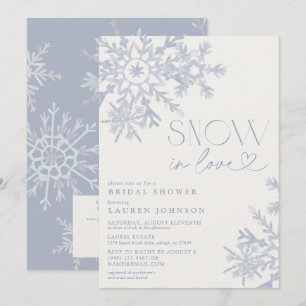 Invitation Neige en amour QR Flocon de neige Fête de douche d