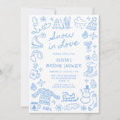 Invitation Neige En Amour Tout En Une Fête des mariées (Devant)
