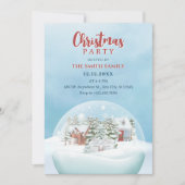 Invitation Neige hiver merveilleux Noël (Devant)