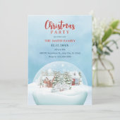 Invitation Neige hiver merveilleux Noël (Debout devant)