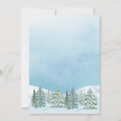 Invitation Neige hiver merveilleux Noël (Dos)
