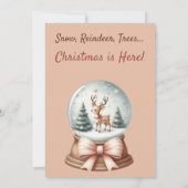 Invitation ❄️🎄 Neige, Renne, Arbres... Noël est arrivé ! (Dos)