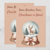 Invitation ❄️🎄 Neige, Renne, Arbres... Noël est arrivé ! (Devant / Derrière)