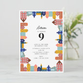 Invitation Neighborhood Block Party Kids Birthday (Debout devant)