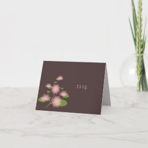 Invitation Nénuphar Rose Élégant Simple Contemporain RSVP