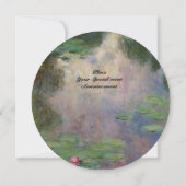 INVITATION NÉNUPHARS EN ROSE VERT BLEU REFLETS (Dos)