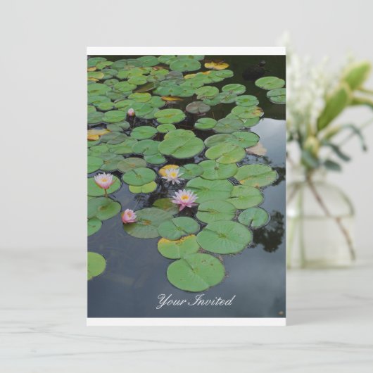 Invitation Nénuphars "Vous êtes invités" (Debout devant)