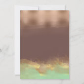 Invitation Neo menthe cannelle rose or feuille aquarelle Quin (Dos)