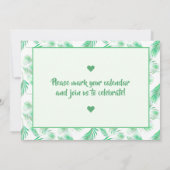 Invitation Neo Mint Tropical Palm Feuilles Enregistrer la dat (Dos)