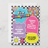 Invitation Neon 90s Retro Sleepover Anniversaire (Devant)