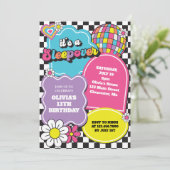 Invitation Neon 90s Retro Sleepover Anniversaire (Debout devant)